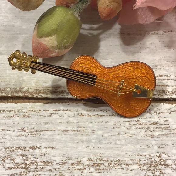 Vintage Western Germany Violin Brooch - Picture 2 of 16